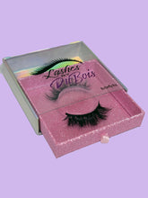 Load image into Gallery viewer, Butterfly Kiss Lashes By Dubois provide natural looking volume and are manufactured in America with real mink. Butterfly Kiss Lashes By Dubois are the ultimate way to add style, class, and volume to your natural eyelashes. All lashes are handmade using only the highest quality mink sourced locally for the best materials.   FEATURES: 3D mink hair length 14mm/band 3.5cm Flexible Band Reusable
